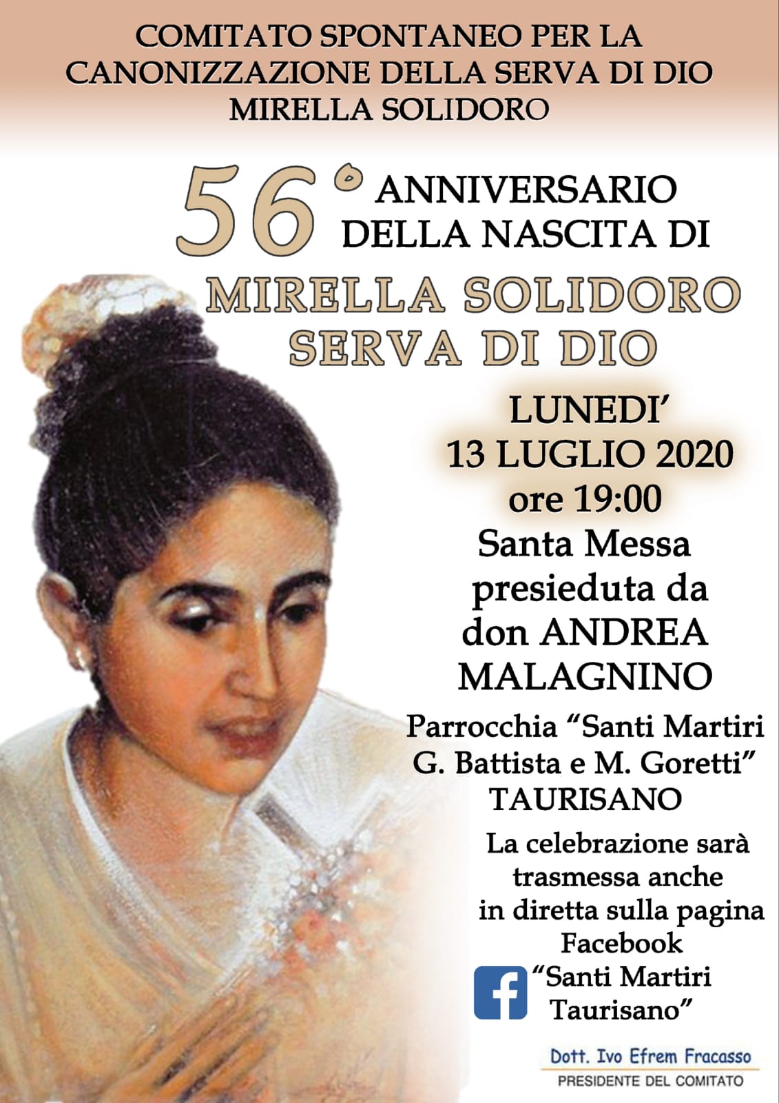 56° Anniversario di nascita della Serva di Dio Mirella Solidoro